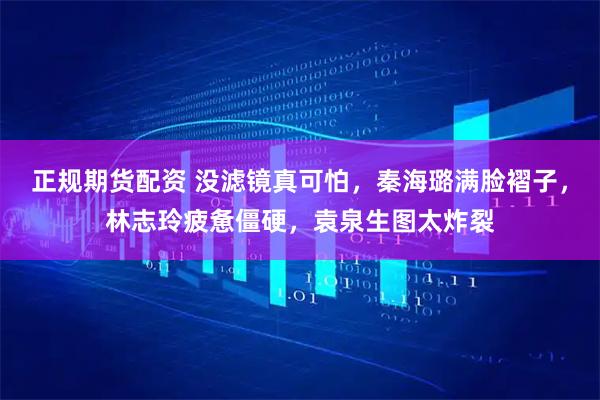 正规期货配资 没滤镜真可怕，秦海璐满脸褶子，林志玲疲惫僵硬，袁泉生图太炸裂
